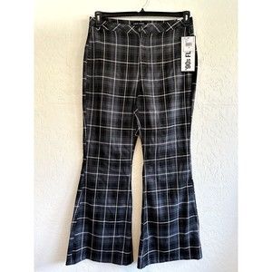 Almost Famous Juniors Plaid Flare Pants Size 13 Hippie Boho brand new!